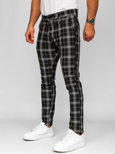 Uomo Pantaloni joggers a quadri Nero Bolf 184167