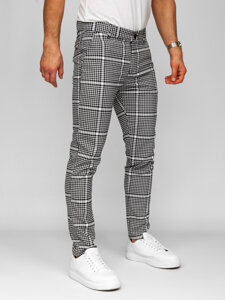 Uomo Pantaloni joggers a quadri Nero Bolf 184175