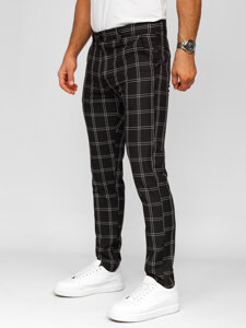 Uomo Pantaloni joggers a quadri Nero Bolf 184188