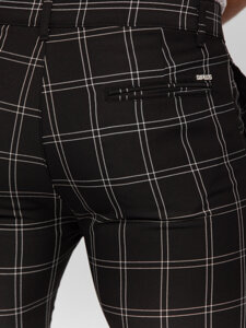 Uomo Pantaloni joggers a quadri Nero Bolf 184188