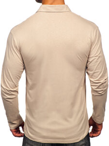 Uomo Polo in cotone a maniche lunghe Beige Bolf 5119