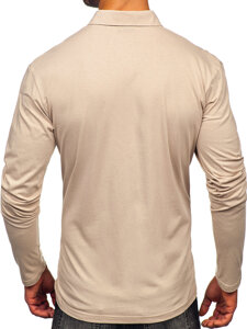 Uomo Polo in cotone a maniche lunghe Beige Bolf 5120