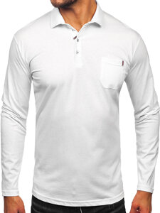 Uomo Polo in cotone a maniche lunghe Bianco Bolf 5120