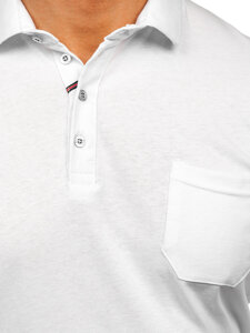 Uomo Polo in cotone a maniche lunghe Bianco Bolf 5120