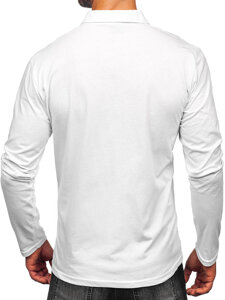 Uomo Polo in cotone a maniche lunghe Bianco Bolf 5120