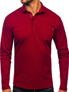 Uomo Polo in cotone a maniche lunghe Bordo Bolf 5120