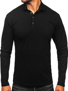 Uomo Polo in cotone a maniche lunghe Nero Bolf 5119