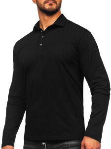 Uomo Polo in cotone a maniche lunghe Nero Bolf 5119