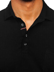 Uomo Polo in cotone a maniche lunghe Nero Bolf 5120