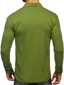 Uomo Polo in cotone a maniche lunghe Verde Bolf 5120