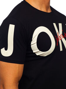 Uomo T-shirt con stampa Nero Bolf M195